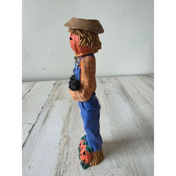 Vintage ABC scarecrow pencil candle holder cat Halloween Thanksgiving thin pumpk - Picture 2 of 8